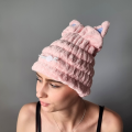 Turban do włosów kotek z uszami - szybkoschnący - zdjęcie 3