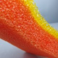 Gąbka do kąpieli i masażu - pomarańczowa, 4 szt. - zdjęcie 3