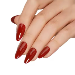 Paznokcie Sztuczne Tipsy Czerwone Głęboka Czerwień Deep Red Migdałki 24 Szt