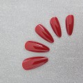 Tipsy ALMOND krótkie Deep Red - głęboka czerwień, 24 szt. - zdjęcie 3