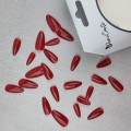Tipsy ALMOND krótkie Deep Red - głęboka czerwień, 24 szt. - zdjęcie 4