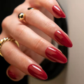Tipsy ALMOND krótkie Deep Red - głęboka czerwień, 24 szt. - zdjęcie 8
