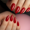 Tipsy ALMOND krótkie Deep Red - głęboka czerwień, 24 szt. - zdjęcie 9