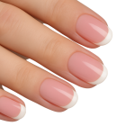 Tipsy OVAL French - różowe z białą końcówką, 24 szt.