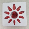 Tipsy ALMOND krótkie Deep Red - głęboka czerwień, 24 szt. - zdjęcie 2