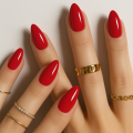 Tipsy ALMOND krótkie Classic Red - czerwone, 24 szt. - zdjęcie 6