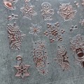Naklejki na paznokcie świąteczne - różowe złoto - zdjęcie 6