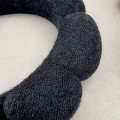 Opaska kosmetyczna frotte na głowę i opaski na nadgarstki - czarna - zdjęcie 10