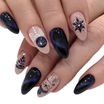 Tipsy ALMOND świąteczne czarne Cat Eye - 24 szt.
