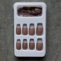 Tipsy SQUARE krótkie Milky Brown - brązowe, 24 szt. - zdjęcie 5