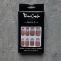 Tipsy SQUARE krótkie Milky Brown - brązowe, 24 szt. - zdjęcie 6
