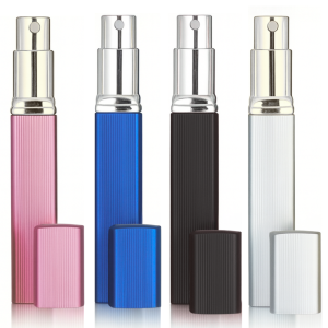 Atomizery do perfum podróżne prostokątne - zestaw 4 x 12 ml