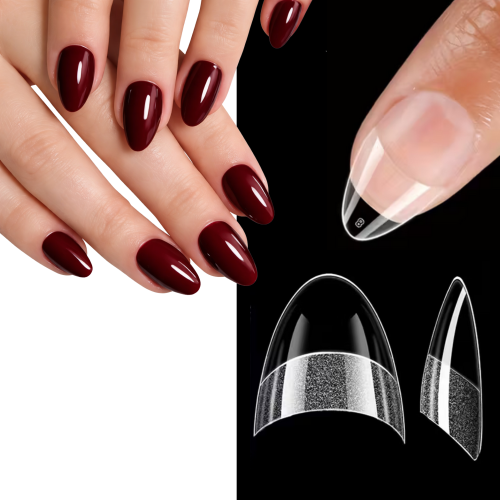 Tipsy Flexible ALMOND soft gel half cover - bezbarwne, 120 szt. Deni Carte