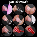 Tipsy Flexible ALMOND soft gel half cover - bezbarwne, 120 szt. - zdjęcie 2
