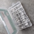 Tipsy Flexible COFFIN soft gel - bezbarwne, krótkie, 120 szt. - zdjęcie 2