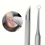 Kopytko do skórek dwustronne ze stali - pusher z oczkiem