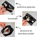 Kosmetyczka podróżna duża na kosmetyki i leki - czarna - zdjęcie 10