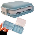 Organizer Niebieski Trzystronny Do Przechowywania Na Leki Drobiazgi