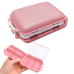 Organizer Różowy Trzystronny Do Przechowywania Na Leki Drobiazgi