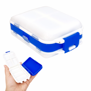 Organizer Biały Trzystronny Do Przechowywania Na Leki Drobiazgi