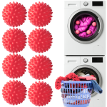 8x Kule do Prania Suszenia do Pralki Suszarki Pralkosuszarki piłki zmiękczające na kłaczki 8szt