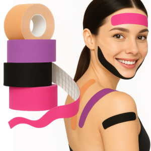 4x Taśma Kinezjologiczna 2,5 cm Face Tape Tejpy Plastry Do Tapingu Twarzy