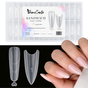 240x Dual Forms Podwójne Formy Sandwich Kanapkowe Żelu Akrylu Tipsy Migdał