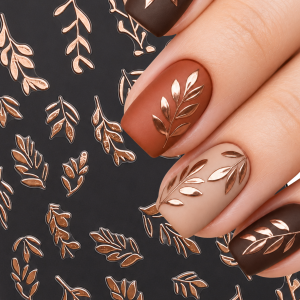 Naklejki Na Paznokcie Listki Rose Gold Samoprzylepne Do Zdobień Paznokci