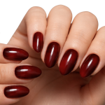 Paznokcie Sztuczne Tipsy Owal Cat Eye Czerwone Samoprzylepne 24szt Czerwone