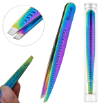 Pęseta Do Regulacji Stylizacji Depilacji Brwi Rainbow Rzęs Skośna Precyzyjna