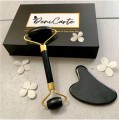 Roller jadeitowy i Gua Sha w pudełku - czarny - zdjęcie 5