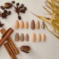 Tipsy ALMOND matowe Cappuccino z klejem 0376 - 24 szt. - zdjęcie 5