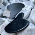 Płytka Gua Sha z jadeitu - czarna - zdjęcie 6
