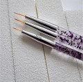 Pędzelki do zdobień paznokci nail art - 3 szt. - zdjęcie 7